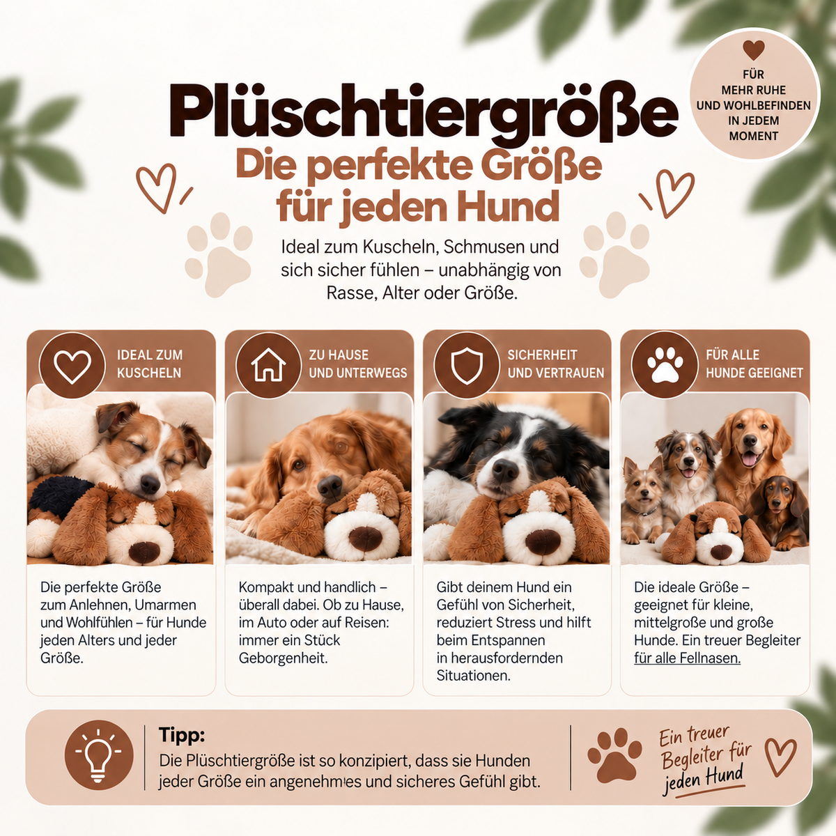 Herzschlag-Kuscheltier für Hunde